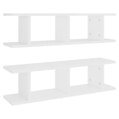Immagine prodotto di vidaXL Mensole a muro 2 pz. Bianco 75x18x20 cm Materiale a base di legno