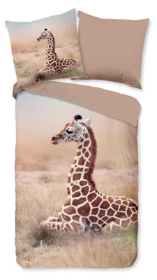 Produktbild von JACK Renforcé Bettwäsche 2 tlg. 135x200cm Giraffe Savanne Safari gefleckt süß