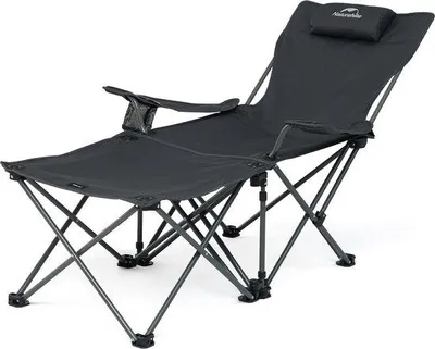 Image de Chaise de camping pliable Famanu, portable, avec porte-gobelet et sac de transport - Multifonctionnelle