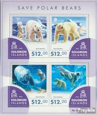 Produktbild von Briefmarken Salomoninseln 2015 Mi 3332-3335 Kleinbogen (kompl. Ausg.) postfrisch Eisbären