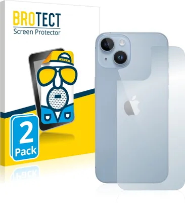 Produktbild von 2x BROTECT Schutzfolie für Apple iPhone 14 (Rückseite) Displayschutz Displayschutzfolie Folie Matt Entspiegelungsfolie