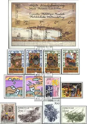 Produktbild von Briefmarken Dänemark - Färöer 1986 Mi 130-144 (kompl.Ausg.) Jahrgang 1986 komplett postfrisch Tanzballade