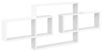 Obrázek produktu pro vidaXL Nástěnná police, bílá, 130 x 10 x 50 cm, materiál: dřevotříska