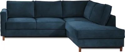 Produktbild von Best Mobilier Jake, Ecksofa, Blau, 5 Sitz(e), Jake, Samt, Holz