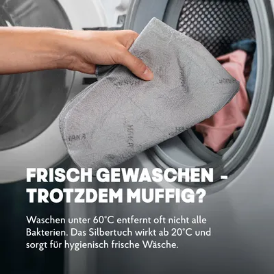 Produktbild von HAKA Silbertuch Neutralisiert Bakterien, Schweiß & Gerüche beim Waschen