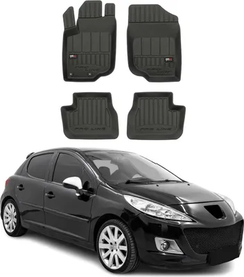 Produktbild von 2006-2012 Peugeot 207 Fußmatten TPE Schwarz 4 tlg