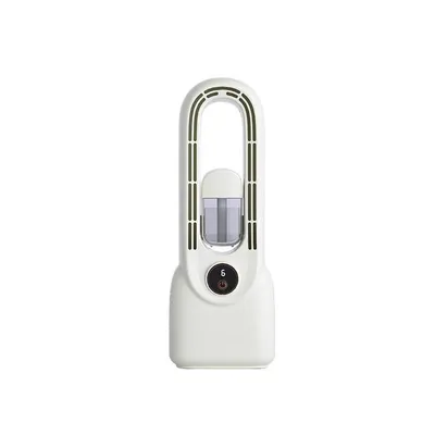 Produktbild von Bladeless Ventilator,Leiser,6 Windstufen,LED Licht,energiesparend,3000mAh Akku,Ideal für Büro und Outdoo,Spray Befeuchter Ventilator,Standventilator