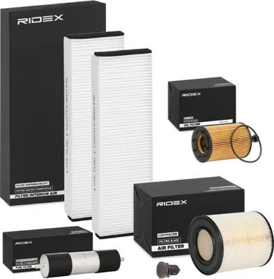 Produktbild von RIDEX Filterset Inspektionspaket Filtersatz für AUDI A6 Avant (4F5, C6) A6 Limousine (4F2, C6)