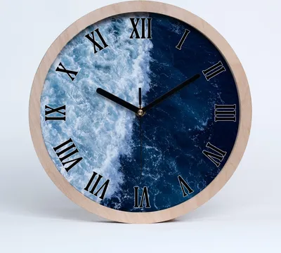 Produktbild von Holzuhr 30fi cm wanduhr - schwarze Spitzen - morskieale