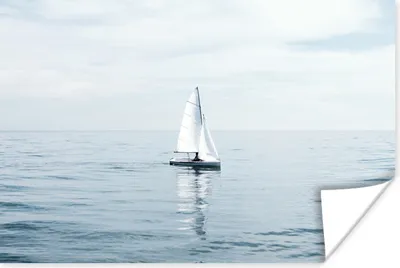 Produktbild von MuchoWow® Poster Ein Segelboot auf dem offenen Meer 120x80 cm - Bilder