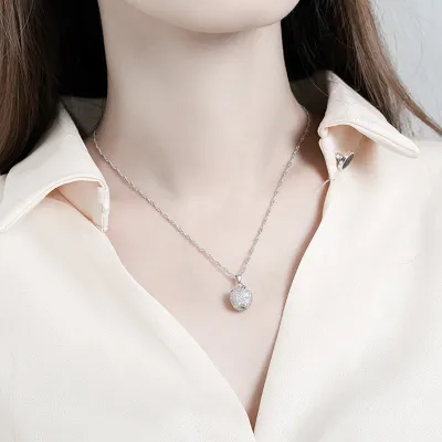 Produktbild von Kreatives, glänzendes, passendes Apfel-Strass-Ohrring-Halsketten-Anhänger-Schmucksache-Accessoire