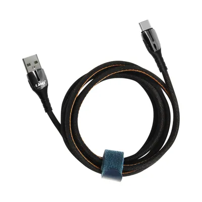 Immagine prodotto di Cavo USB / USB-C 1,2 m 5A 20W di ricarica rapida con indicatore LED, LinQ - Nero
