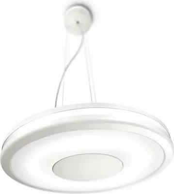 Produktbild von Philips Ecomoods Pendelleuchte 403423116, Flexible Halterung, Weiß, Weiß, Synthetisch, Schlafzimmer, Küche, Wohnzimmer, Modern