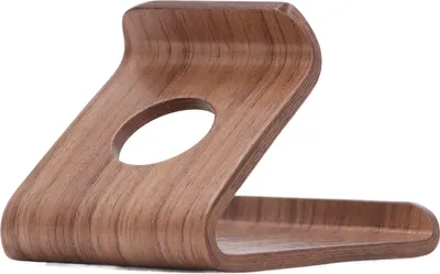 Obrázok produktu pre Stojan na telefón, ergonomický držiak na mobilný telefón z orechového dreva do kancelárie (typ 1)