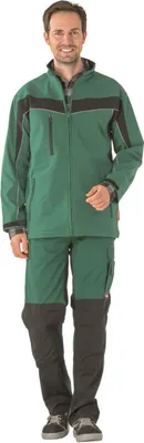 Produktbild von Planam Softshelljacke Plaline Gr. M grün/schwarz