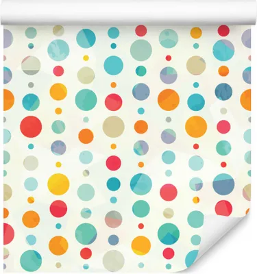 Obrázek produktu pro 10m VLIES TAPETE roll dots circles polka dots minimalism geometry XXL