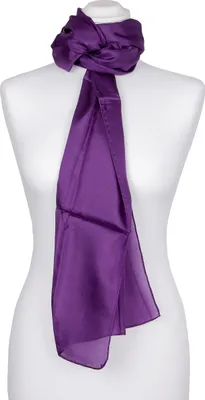 Produktbild von Seidenschal Halstuch Schal kurz violett lila Seide 150x35cm