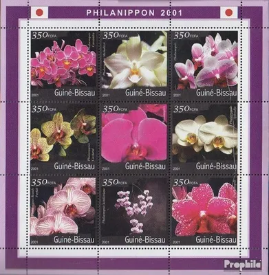 Produktbild von Briefmarken Guinea-Bissau 2001 Mi 1479-1487 Kleinbogen postfrisch Orchideen