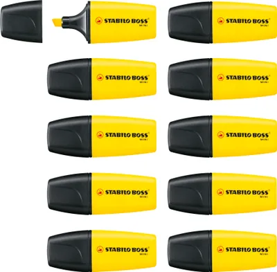 Produktbild von STABILO Textmarker - BOSS MINI - 10er Pack - gelb