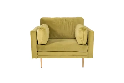 Image de Boom Fauteuil en velours, vert.
