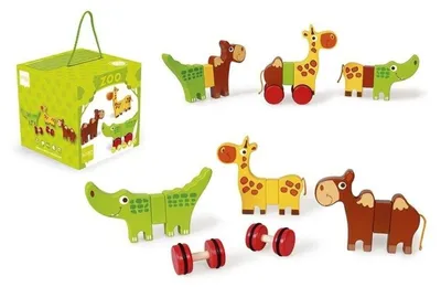 Obrázok produktu pre Magnetyczne zwierzątka Safari drewniane Scratch