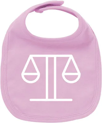 Produktbild von Huuraa Unisex Babylatz Waage Sternzeichen Symbol Geschenk Babypink Bio Baumwolle Waage Mitbringsel