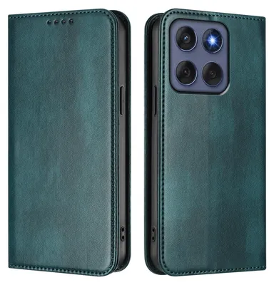 A flip-style phone case for a Motorola Edge 60 Fusion, shown from the front and back.