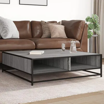 Produktbild von Couchtisch Grau Sonoma 100x100x30 cm Holzwerkstoff und Metall