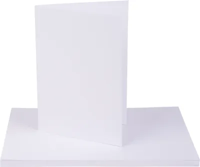 Produktbild von VBS Doppelkarten "Weiß", DIN A6, Hochformat, 25 Stk.