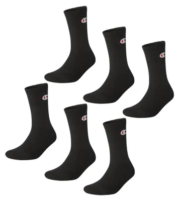 Image de Chaussettes unies Champion, 6 Paar - Crew Socken Basic Schwarz EU 35-38