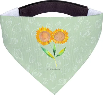 Produktbild von Mr. & Mrs. Panda Hunde Halstuch Blume Sonnenblume - Blattgrün - Geschenk, Garten, Hund, Best Friends, Hundehalstuch, Bandana für, Freundin, Sonnenblumen, Beste, Vertrauen