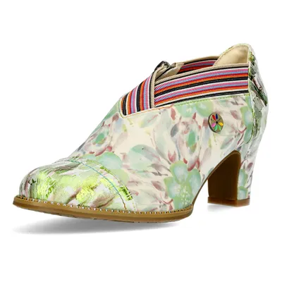 Image de Escarpins et bottines pour femmes Laura Vita, en cuir, avec talon bloc, modèle Elcodieo 221, taille : 39 EU