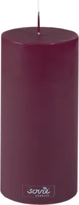 Produktbild von Stumpenkerze Bordeaux, Ø 70 x 200 mm - Brenndauer ca. 104 Stunden