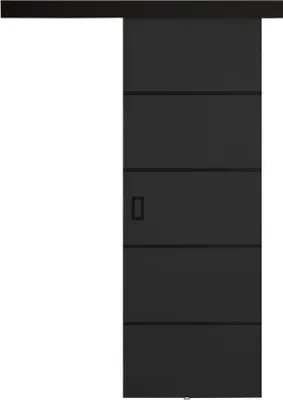 Produktbild von KIER FURNITURE Schiebetür Komplettset WERDI PLUS Sliding Door, Raumteiler Schiebetür Graphit 76x205x1,6 cm