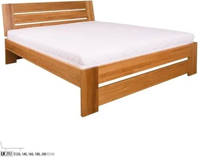 Productafbeelding van Houten bed, echt hout, bed in hotelstijl, massief, 120x200, slaapkamer