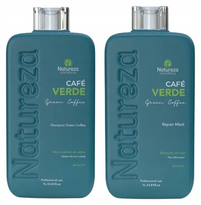 Obrázek produktu pro Natureza Sada Cafe Verde Pro Keratinové Narovnání Vlasů 2X1000Ml