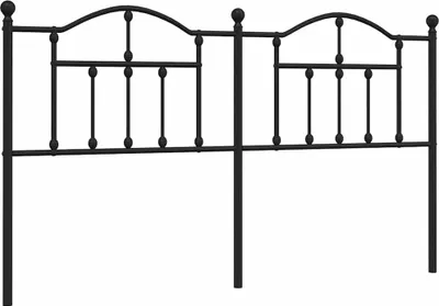 Produktbild von vidaXL Ersatz-Kopfteil Metall Schwarz 180 cm
