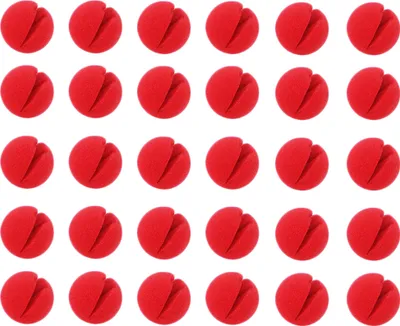 Produktbild von 30 Stück rote Clown-Nasen, Schaumstoff-Clown-Nasen, Cosplay, rote Clown-Nasen für Halloween, Weihnachten, Kostümparty