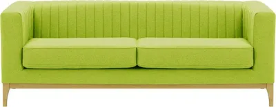 Produktbild von SLF24 - Dreisitzer-Sofa Slender Wood - Limettengrün - Baku 7