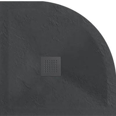 Obrázok produktu pre BALNEO sprchová vanička z minerálneho kompozitu Stone Tray F 90 × 90 cm v tmavosivej farbe