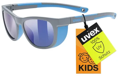 Produktbild von Uvex Kinder Sonnenbrille Sportstyle 513 – 100% UV Schutz – Grau/Blau (5-8 Jahre)