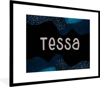 Produktbild von MuchoWow® Gerahmtes Poster Tessa - Pastell - Mädchen 80x60 cm - Poster mit Schwarzem Bilderrahmen Wandposter Rahmen Foto Bilder - Schlafzimmer-Dekorationen - Fotoposter