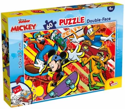 Obrázok produktu pre 60-Dielne Obojstrann Puzzle 50X35Cm Mickey Mouse 86535 Lisciani P12