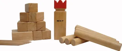 Produktbild von BEX 511-011 - KUBB Original Color, das Original aus Schweden,  aus Gummibaum Holz