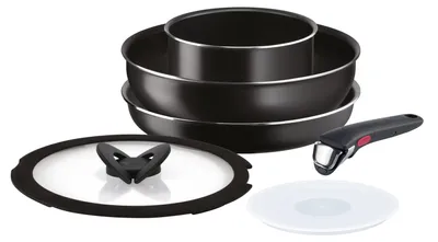 6-teiliges Alu-Kochtopf-Set mit Antihaft, für Gas & Ofen