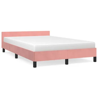 Produktbild von vidaXL Bettgestell ohne Matratze Rosa 120x190 cm Samt