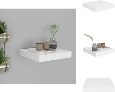 Obrázek produktu pro vidaXL Plovoucí police bílá 23x23,5x3,8 cm MDF - Nástěnné police