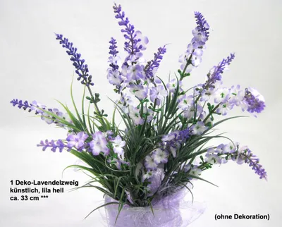 Produktbild von 1 Deko-Lavendelzweig, künstlich, lila hell ca. 33 cm