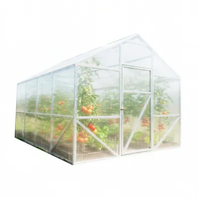 Produktbild von Stahl Gewächshaus Victoria 300x400x250 cm mit Hohlkammerplatten 6 mm – Garten- & Tomatenhaus