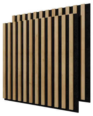 Produktbild von STEGU Linea Acoustic PROline 2er Set Akustikpaneele 60x60,5 cm Schallabsorption MDF Eiche